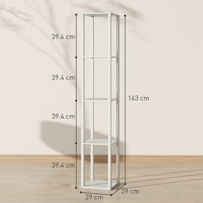 Floor Lamp for Living Room, Standing Lamp with Foot Switch, Oak