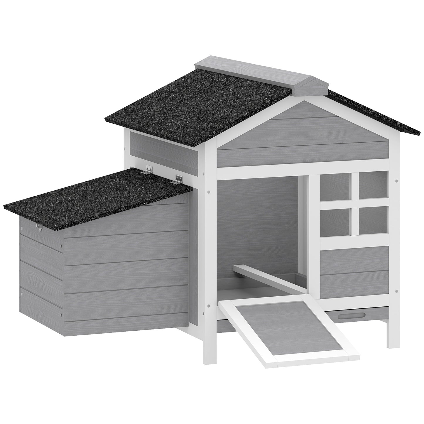 Wooden Chicken Coop with Pull-Out Tray & Nesting Box