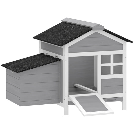 Wooden Chicken Coop with Pull-Out Tray & Nesting Box
