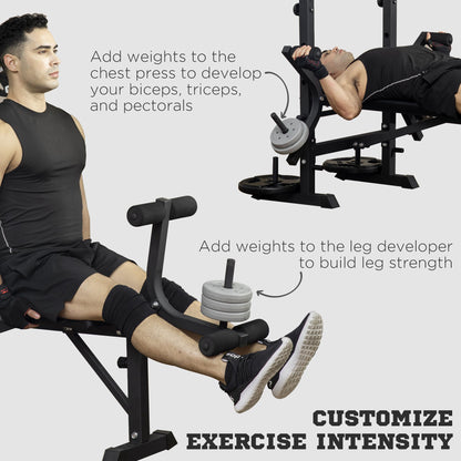 Warehouse Clearance Sale - Adjustable Weight Bench Multifunction Full Body Workout Bench