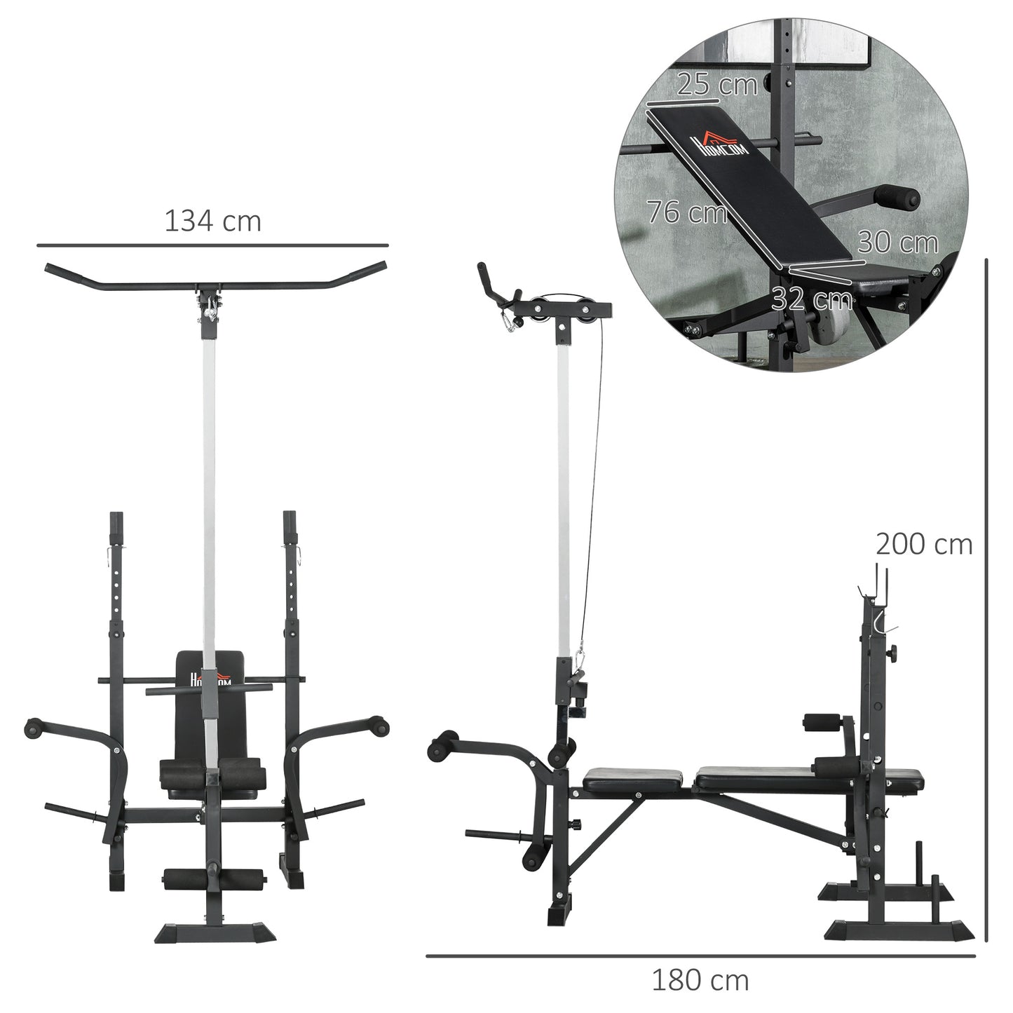 Warehouse Clearance Sale - Adjustable Weight Bench Multifunction Full Body Workout Bench