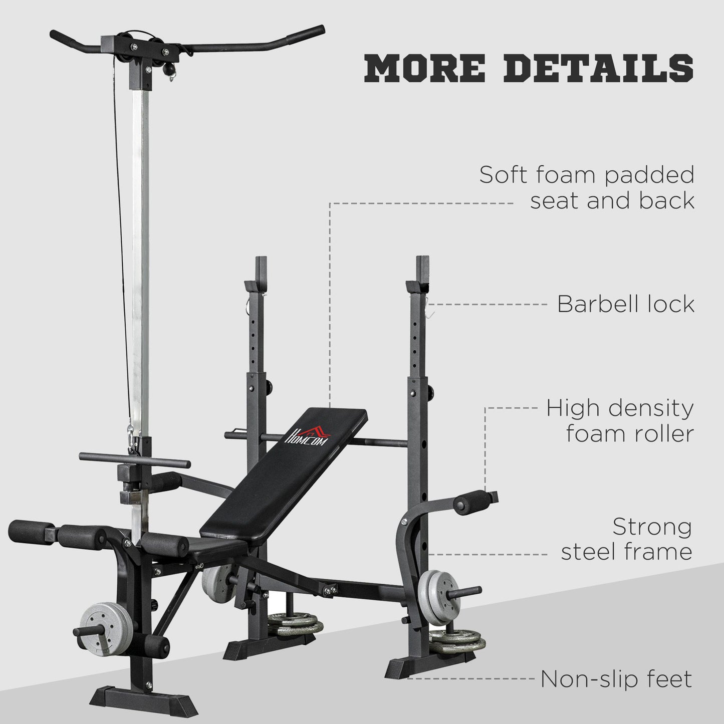 Warehouse Clearance Sale - Adjustable Weight Bench Multifunction Full Body Workout Bench