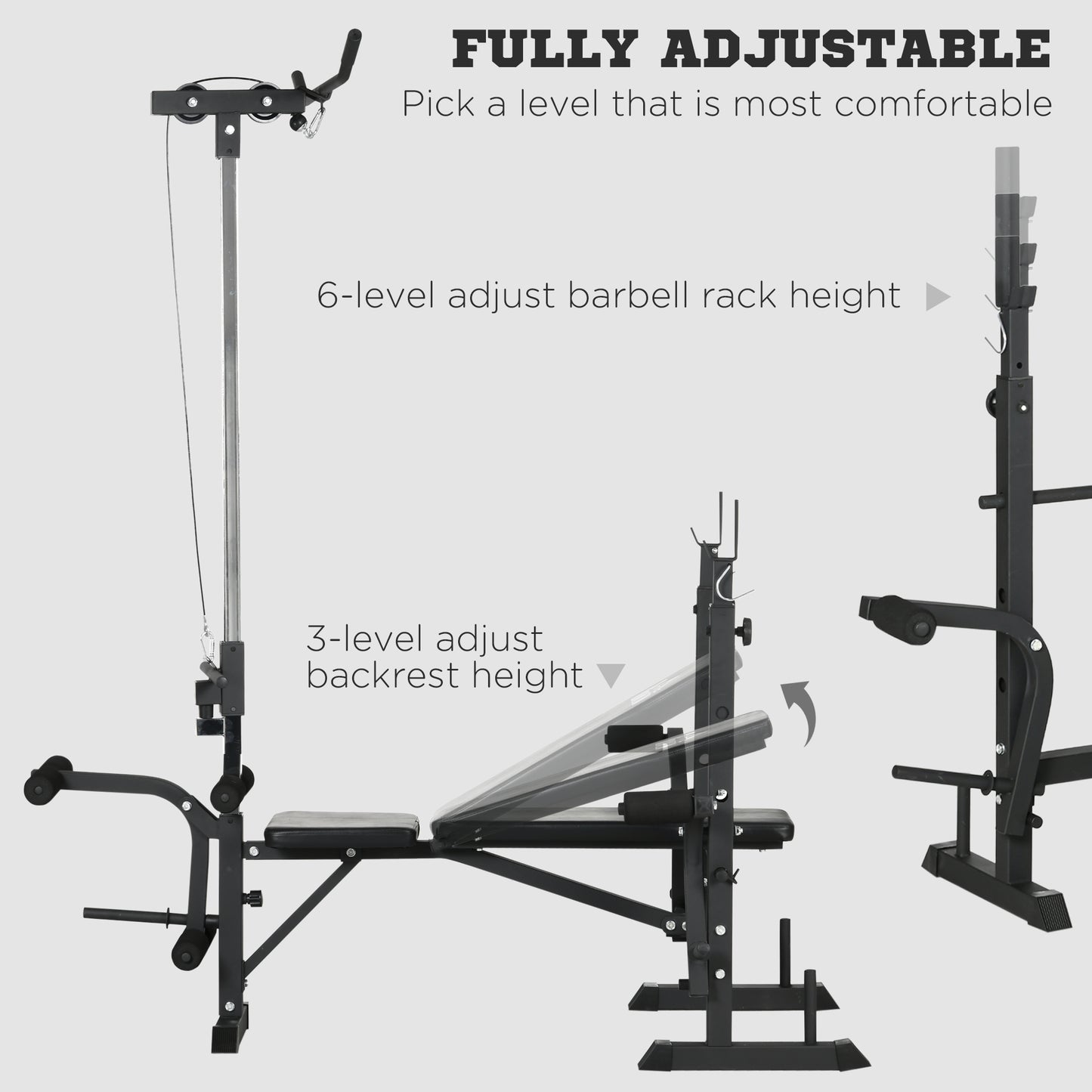 Warehouse Clearance Sale - Adjustable Weight Bench Multifunction Full Body Workout Bench