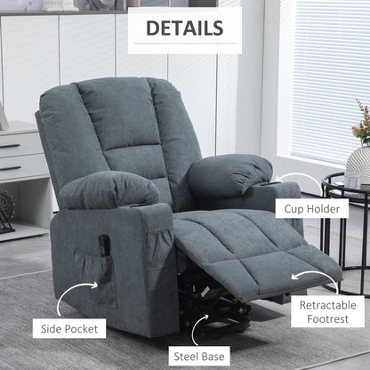 Riser and Recliner Chair w/ Remote, Lift Chair for Elderly, Grey