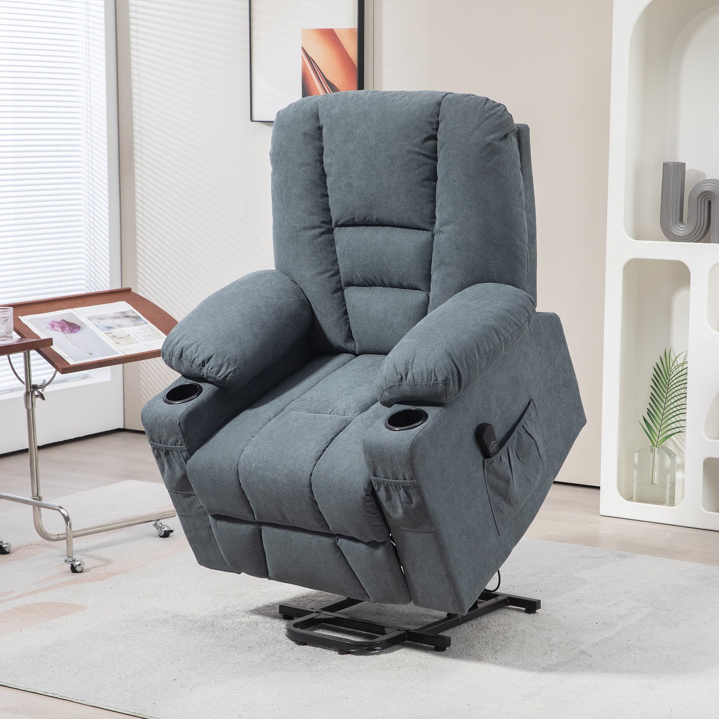 Riser and Recliner Chair w/ Remote, Lift Chair for Elderly, Grey