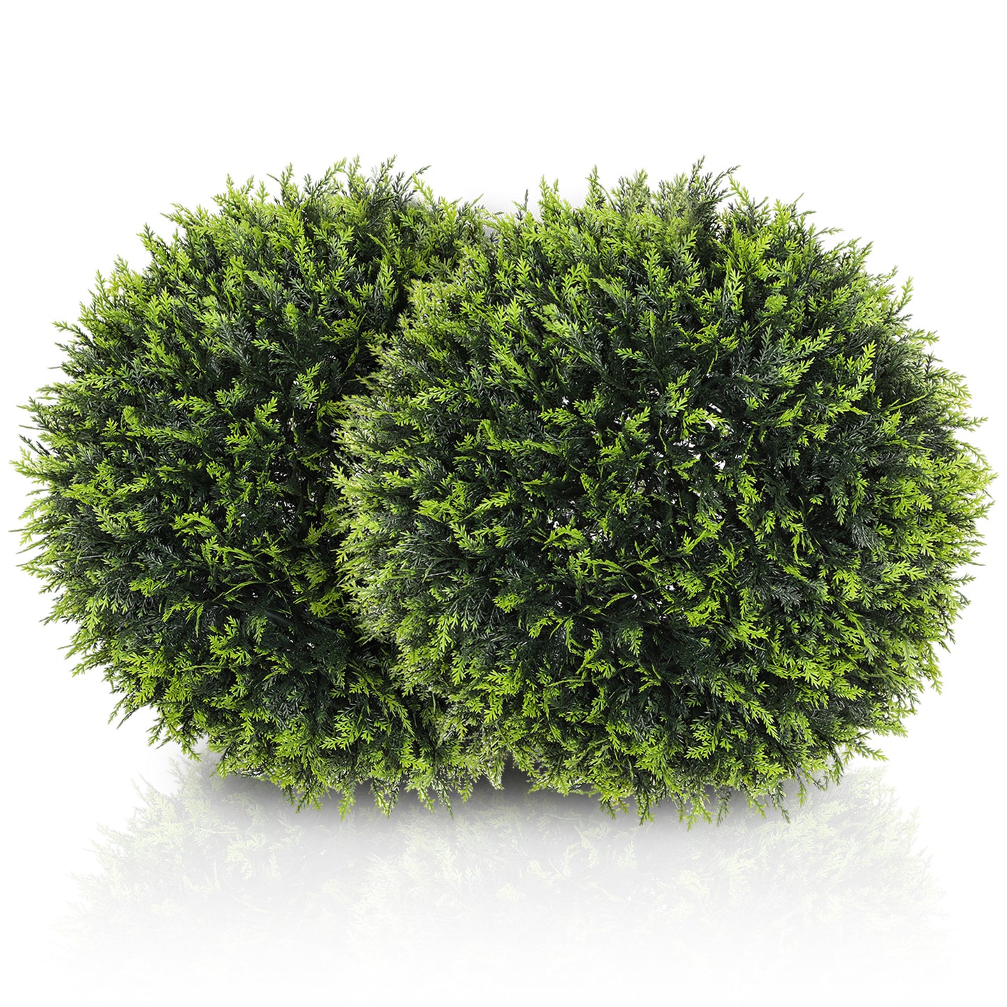 Set of 2 Artificial Plant Topiary Balls, Faux Plants for Decor, Green