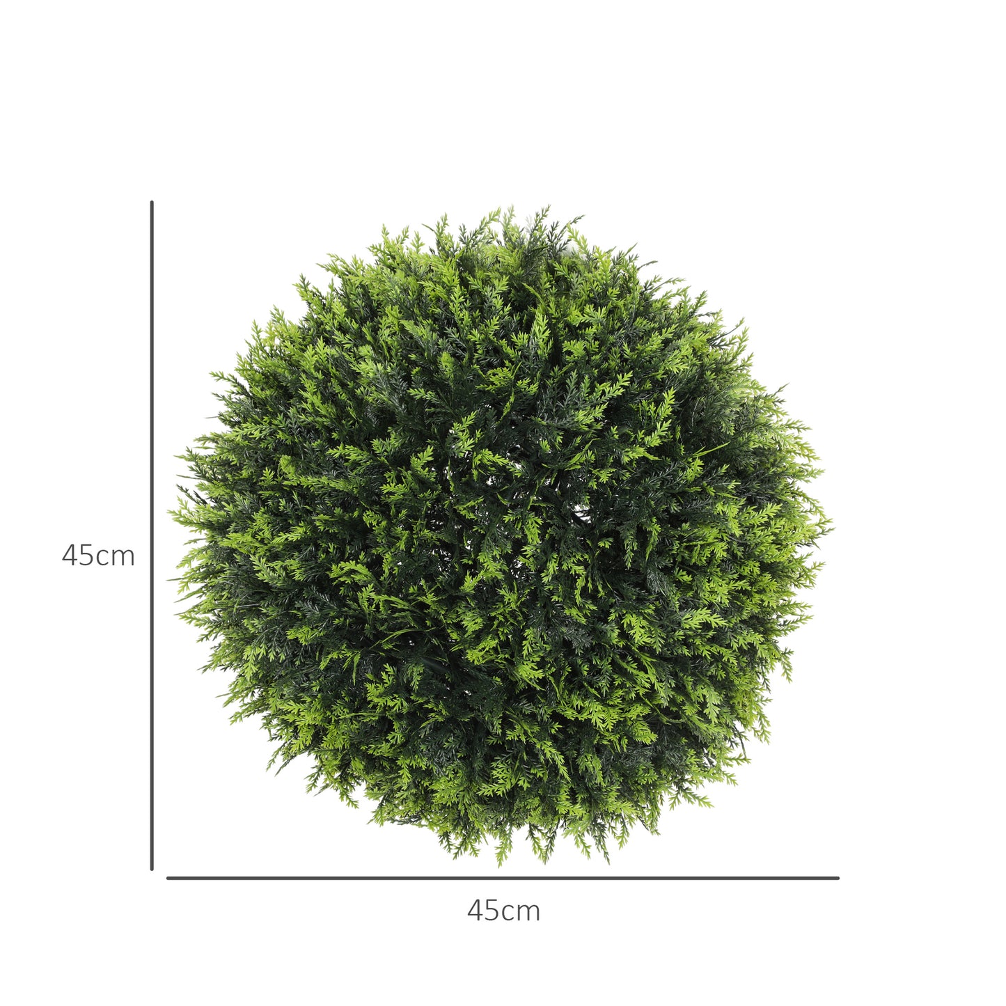 Set of 2 Artificial Plant Topiary Balls, Faux Plants for Decor, Green