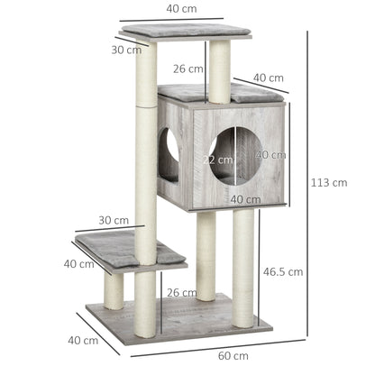 Multi-Level Cat Tree Tower Activity Center w/ Scratching Posts Condo