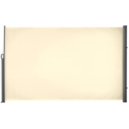 3x1.8M Retractable Side Awning Screen Fence Patio Privacy Divider Cream