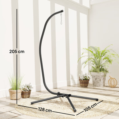 Hanging Egg Chair Stand Only, Hammock Chair C-Stand, Black