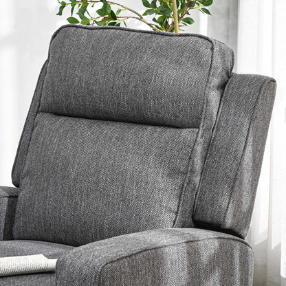 Electric Armchair, Fabric Recliner Chair with USB Port, Charcoal Grey