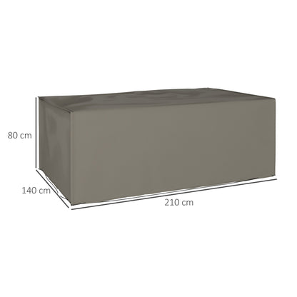 600D Oxford Patio Set Cover Outdoor Garden Rattan Furniture Protection Cover Protector Waterproof Anti-UV Grey 210L x 140W x 80Hcm