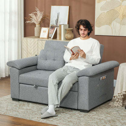 Click Clack Sofa Bed 2 Seater Sofa Bed for Living Room Light Grey