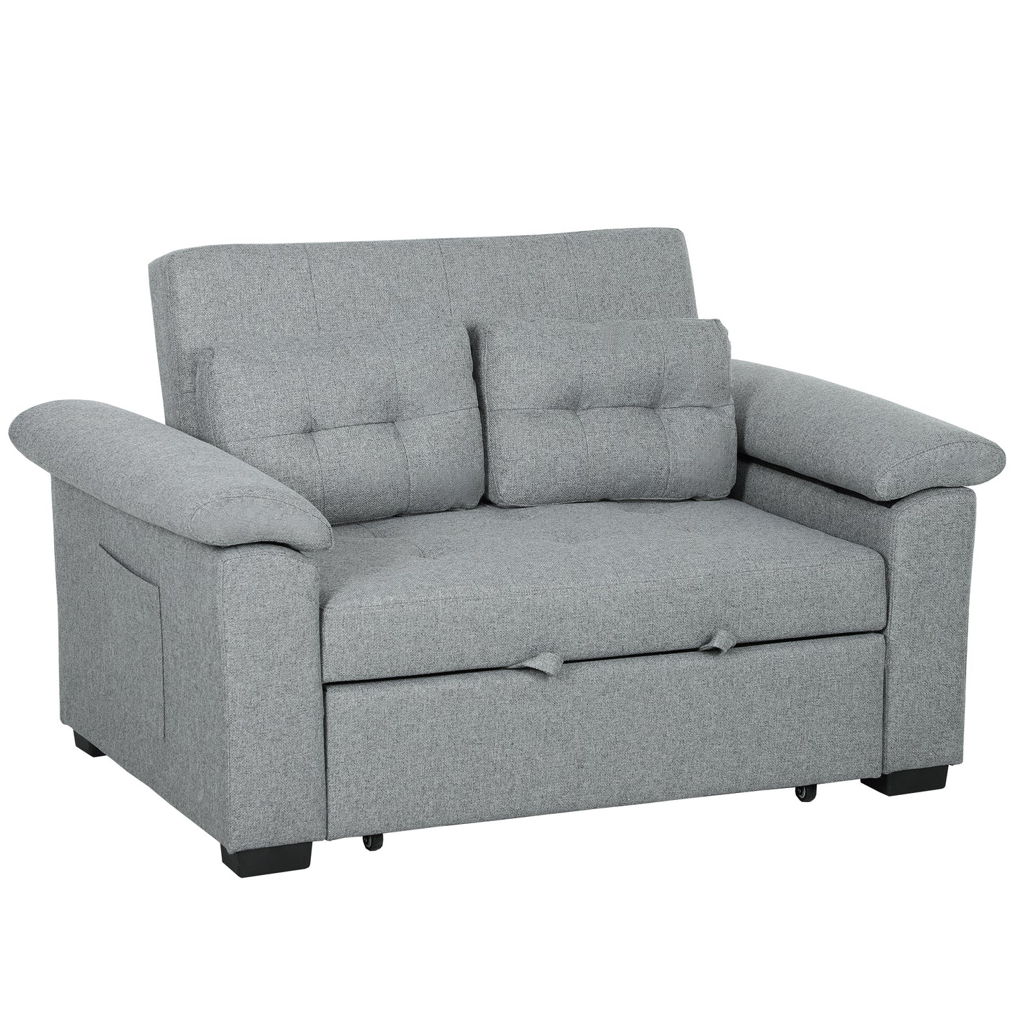 Click Clack Sofa Bed 2 Seater Sofa Bed for Living Room Light Grey