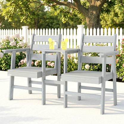 Garden Loveseat, Embossed Wood Jack and Jill Garden Seat, Grey