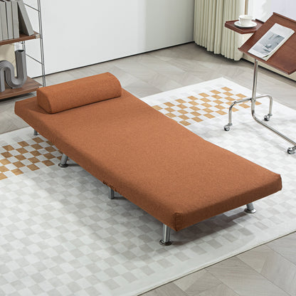 Folding 5 Position Convertible Sleeper Chair Bed Coffee