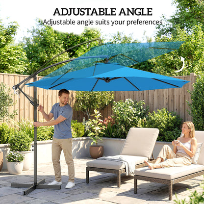 3(m) Banana Parasol Cantilever Umbrella Garden