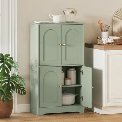110cm Kitchen Cupboard with 4 Arched Doors and 2 Adjustable Shelves
