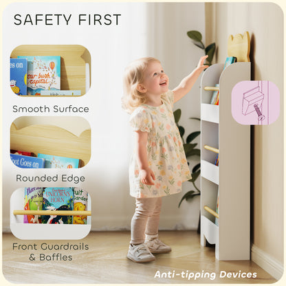 3 Tier Kids Bookshelf Bear Theme Children Bookcase