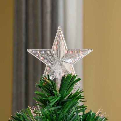 4FT Pre-lit Fibre Optic Christmas Tree Artificial Holiday Décor Metal