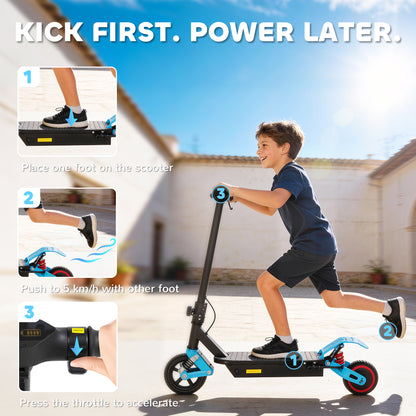 Electric Scooter for Kids with LCD Display, Up to 15 KM/H, Blue