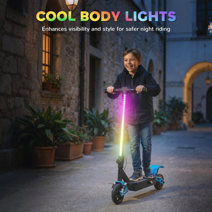 Electric Scooter for Kids with LCD Display, Up to 15 KM/H, Blue