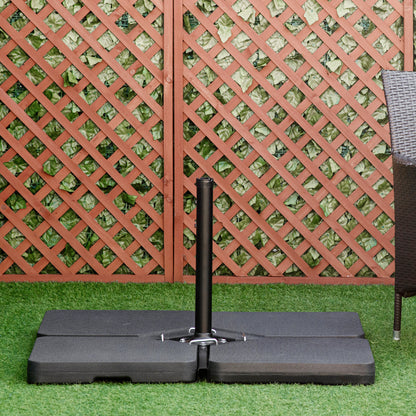 Set of 4 Parasol Base Stand Weights for Cantilever Umbrella, Black