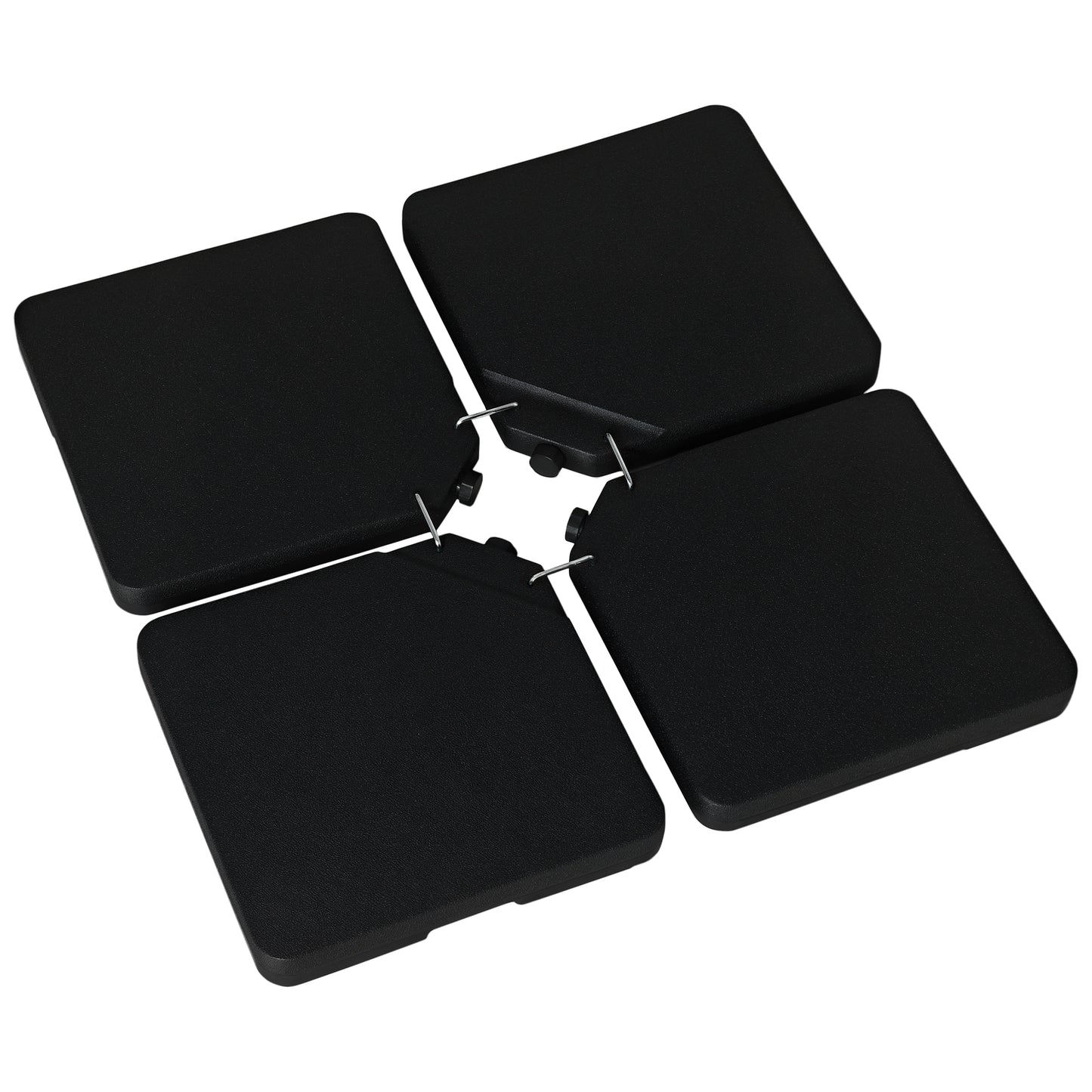Set of 4 Parasol Base Stand Weights for Cantilever Umbrella, Black