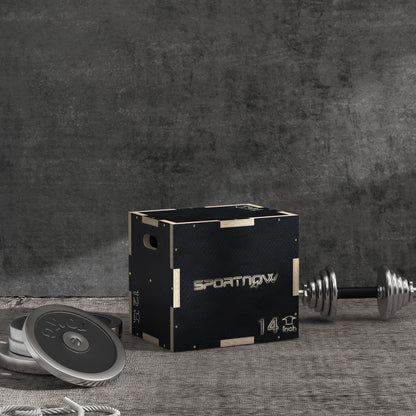 Pylometric Jump Box, Wooden Pylo Box for Home Gym