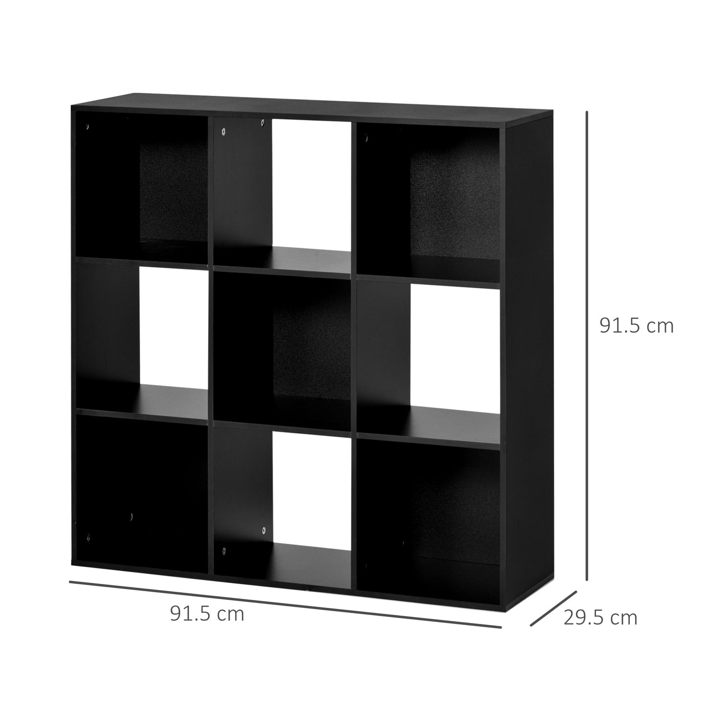 9 Cube Storage Cupboard Bookcase Bookshelf Home Office, Black