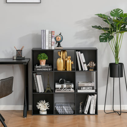 9 Cube Storage Cupboard Bookcase Bookshelf Home Office, Black
