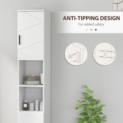 Tall Bathroom Storage Cabinet, Slim Bathroom Cabinet with Soft Close