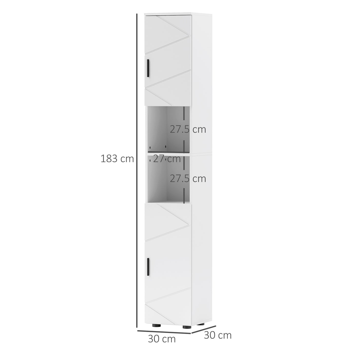 Tall Bathroom Storage Cabinet, Slim Bathroom Cabinet with Soft Close