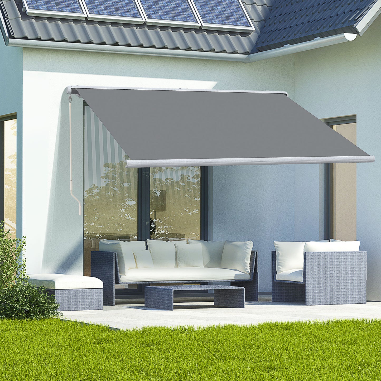 4x3m Full Cassette Electric Retractable Awning for Patio Door Window