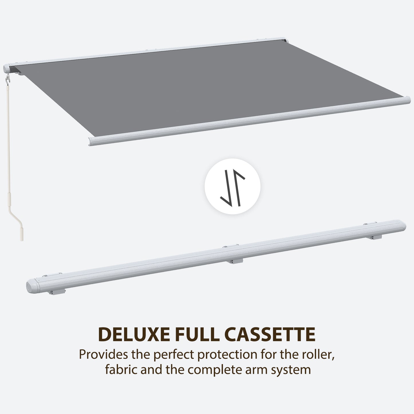 4x3m Full Cassette Electric Retractable Awning for Patio Door Window