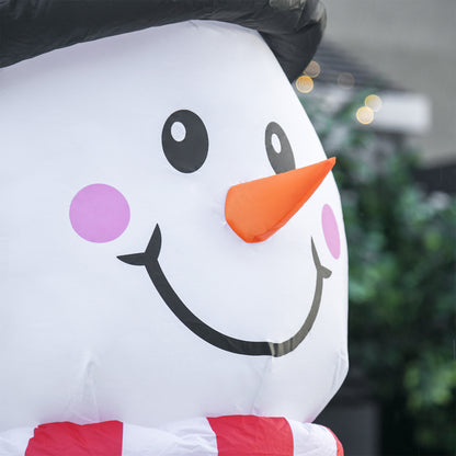 8ft Christmas Inflatable Snowman with Street Lamp Lighted Decoration