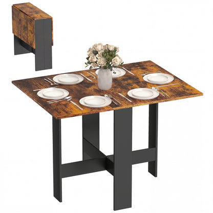 Wooden Folding Table Writing Desk Rustic Brown