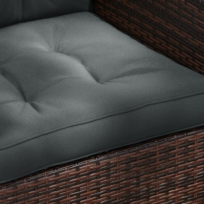 4-Piece Seat Cushions Back Pillows Replacement, Patio Chair Cushions Set for Indoor Outdoor, Grey