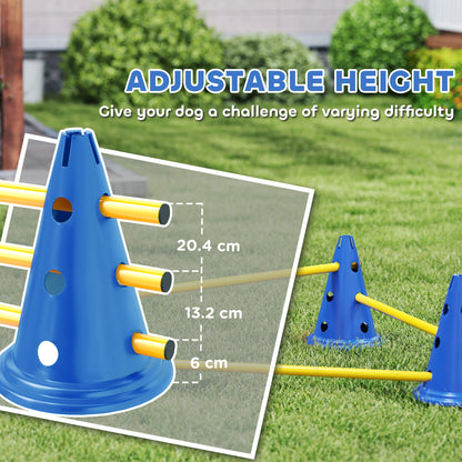 Dog Agility Equipment Set, Three-Piece Adjustable Height Jumping