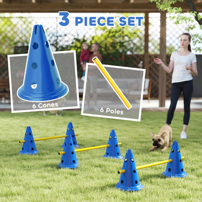 Dog Agility Equipment Set, Three-Piece Adjustable Height Jumping