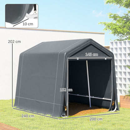 Outdoor Garden Storage Shed Waterproof Bike Tent  w/ Zipper Doors
