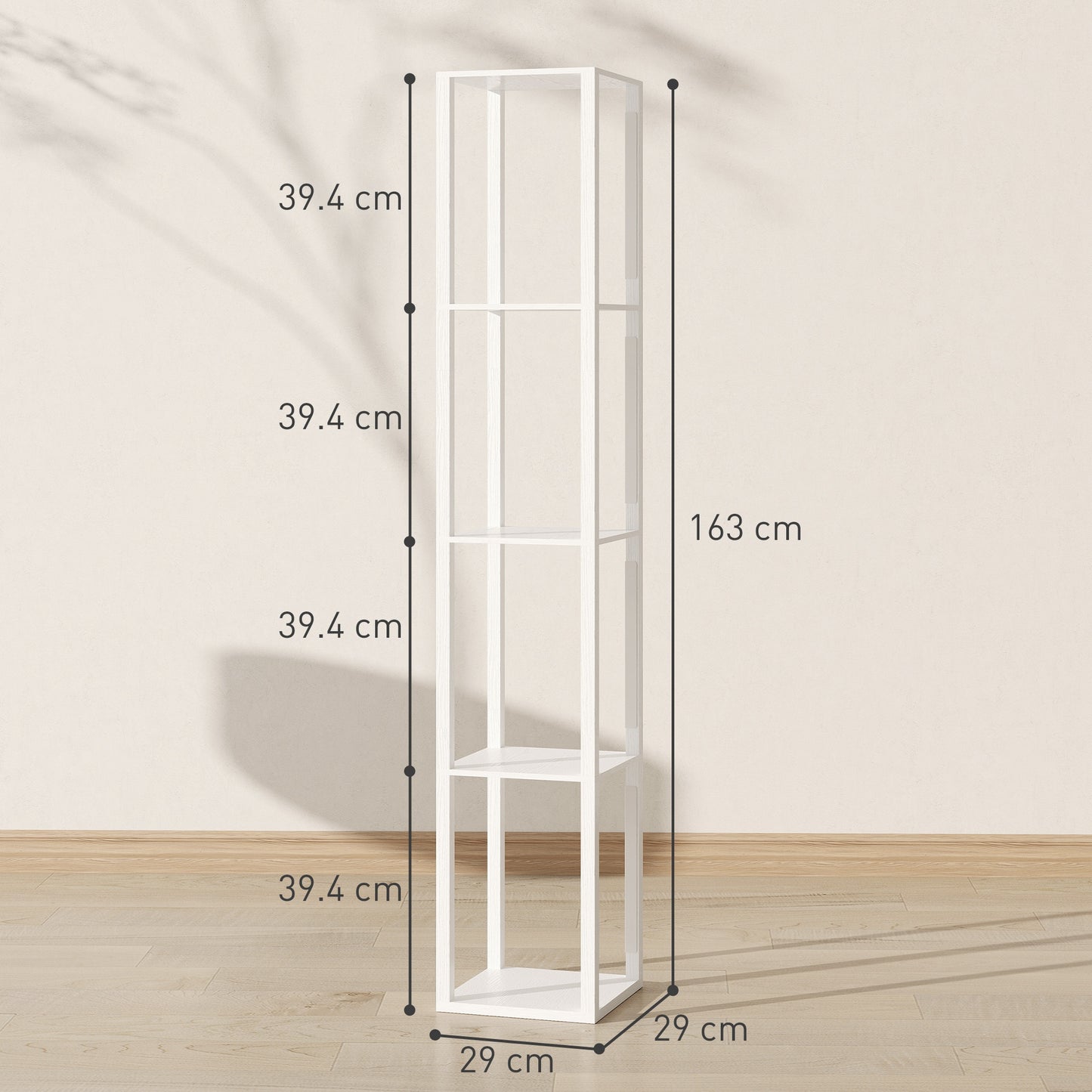 Floor Lamp for Living Room, Standing Lamp with Foot Switch, White