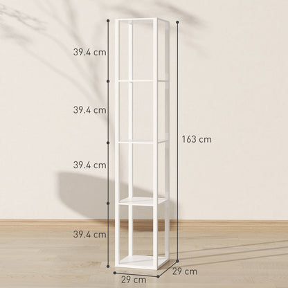 Floor Lamp for Living Room, Standing Lamp with Foot Switch, White