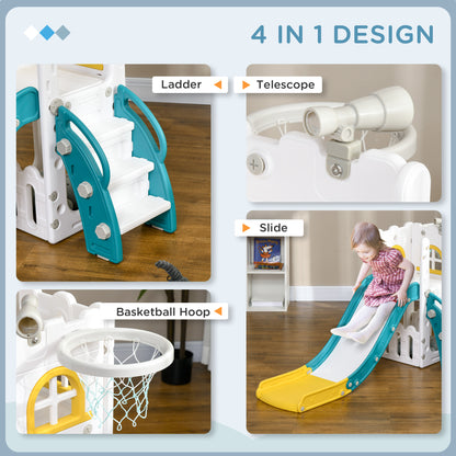 4 in 1 Kids Slide for Indoor Use, for Toddlers 1-3 Years, Yellow