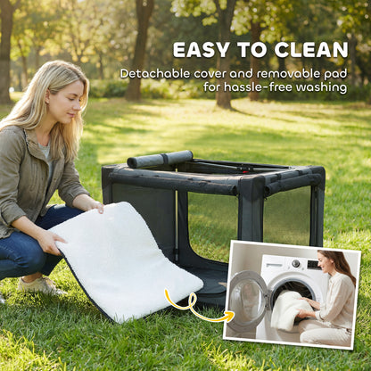 Collapsible Dog Crate Portable Pet Travel Carrier 76 x 54 x 54 cm