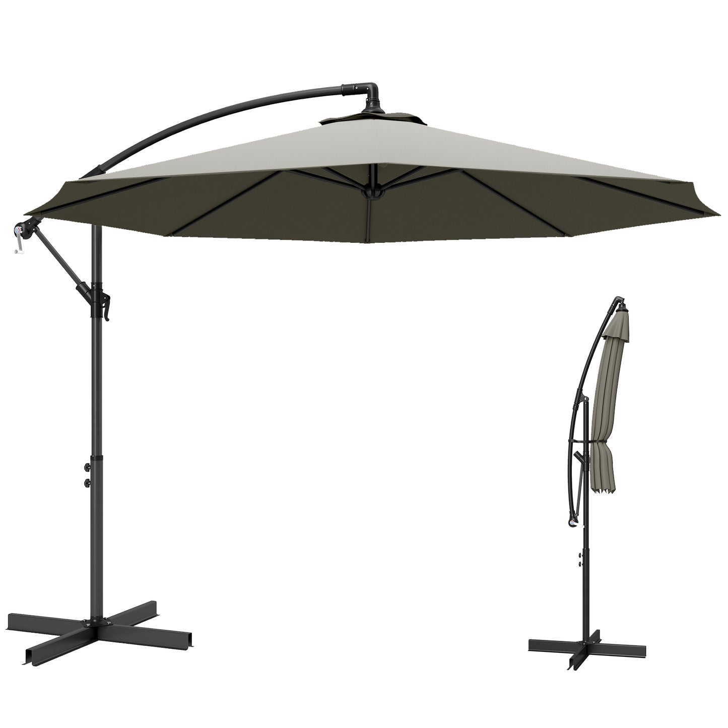 3(m) Banana Parasol Cantilever Umbrella Garden