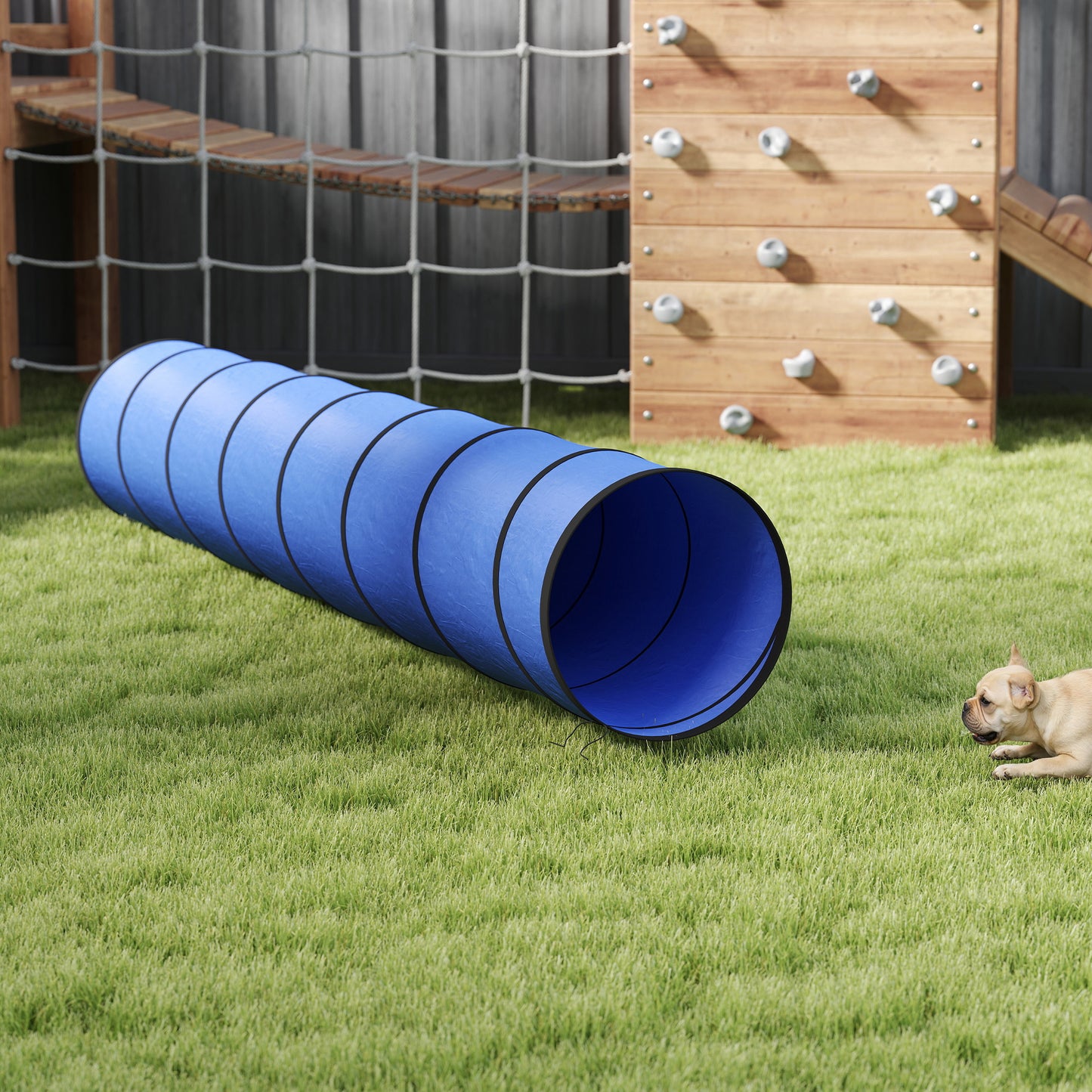 Dog Tunnel 300cm , Foldable Play Tunnel with 4 Ground Pegs and Bag