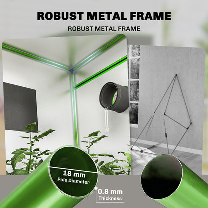 Grow Tent, Reflective Mylar Hydroponic Growing Tent, Black