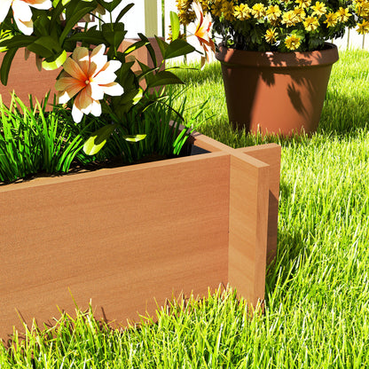 3 Tier Wooden Garden Planters with Trellis for Vine Climbing Plants