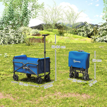 41L Festival Trolley, 60kg Heavy Duty Folding Trolley Cart, Blue